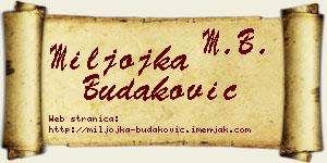 Miljojka Budaković vizit kartica